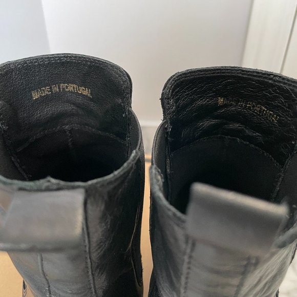 Hibou black leather ankle boots - Picture 8 of 12